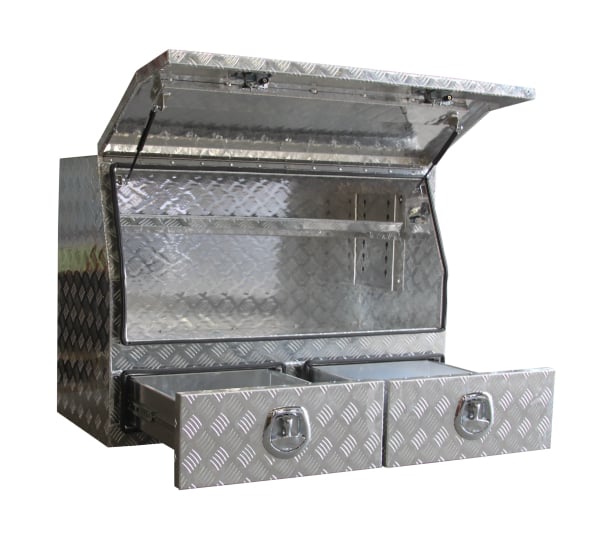 Aluminium 2 draw tool box Tasmania